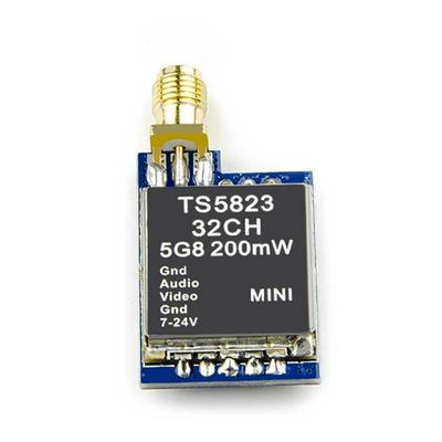 TS5823 RP-SMA Mini FPV TX 5.8G 48CH 200mW AV Transmitter Module for Mini Quadcopter Multicopters Aerial Photography
