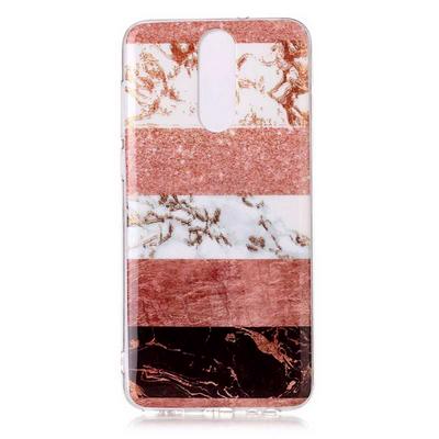Color Painting Marble Pattern Soft TPU Back Cover Case for Huawei Mate 10 Lite / Nova 2i / Maimang 6 - Horizontal