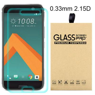 2.15D 0.33mm 9H Arc Edge Explosion-Proof Transparent Tempered Glass Screen Protector for HTC M10
