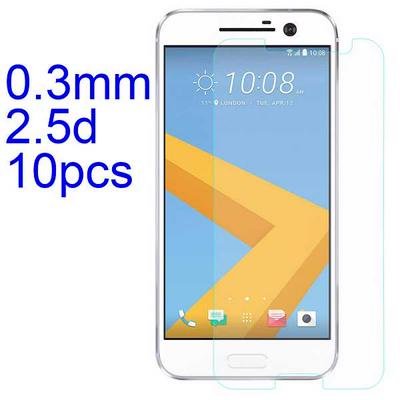 10Pcs 0.3mm 2.5D AGC Material Tempered Glass with Toyo Glue Electroplating Fingerprint Coating Screen Protector for HTC M10