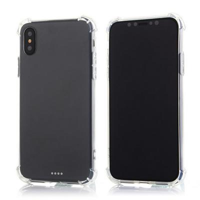 Anti-Drop Ultra Thin Transparent Soft TPU Back Cover Case for iPhone X - Transparent