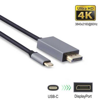 1.8M 6Ft USB-C to Display Port Cable 4K@60Hz Gold-Plated Type-C to DP 4K 60HZ Enabled TV Monitor Projector