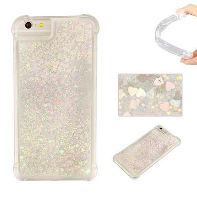 Glitter Liquid Series Fall Proof Soft TPU Back Cover Protective Phone Case for iPhone 6 / 6S - Pink & Gold