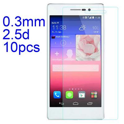 10Pcs 0.3mm 2.5D AGC Material Tempered Glass with Toyo Glue Electroplating Fingerprint Coating Screen Protector for Hua wei Ascend P8