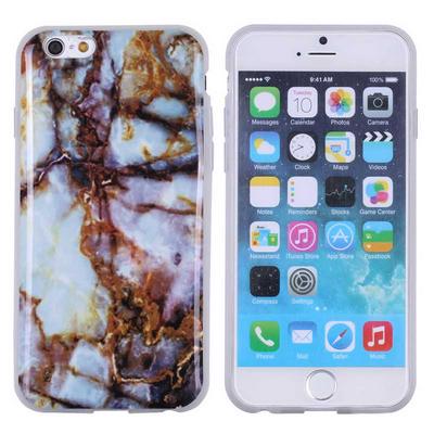 IMD Craft Marble Pattern Soft TPU Back Cover Case for iPhone 6/ 6S - Brown