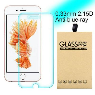 Anti-Crack Series Anti-Blue-Ray 0.33mm 2.15D 9H Hardness Tempered Glass Film for iPhone 6 / 6S