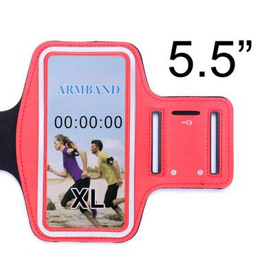 Wholesale Universal 5.5 Inch XL Running Sport Armband Pouch Cover Case for iPhone Android Phone - Red