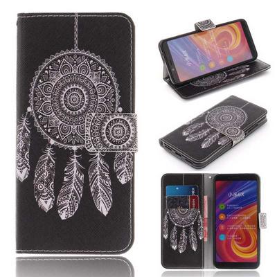 2nd Colored Painting Side Flip PU Leather + Soft TPU with Card Slots and Stand Wallet Protective Case for Xiaomi Mi A2 / 6X - Dreaming Catcher