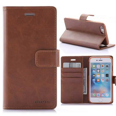 Mercury Goospery Blue Moon Dairy Wallet Style Magnetic Flip Stand TPU+ PU Leather Case for iPhone 6 iPhone 6S - Brown