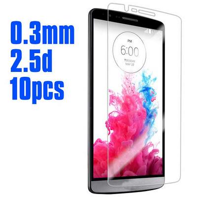 No Package 10pcs 0.3mm 2.5D Arc Edge AGC Japan Toyo Glue Tempered Glass Film for LG G3 / D855 / D850 / D851