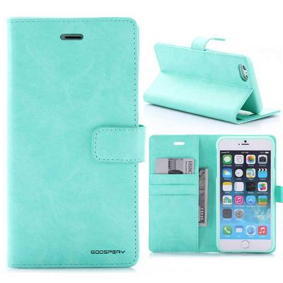 Mercury Goospery Blue Moon Flip Wallet Style Magnetic Flip Stand TPU+ PU Leather Case for iPhone 6 Plus iPhone 6S Plus - Green