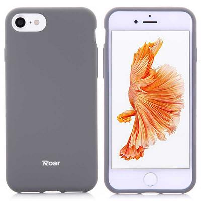 Roar All Day Colorful Jelly Series Soft TPU Back Cover Protective Case for iPhone 7 - Grey
