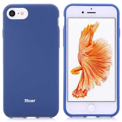 Roar All Day Colorful Jelly Series Soft TPU Back Cover Protective Case for iPhone 7 - Dark Blue