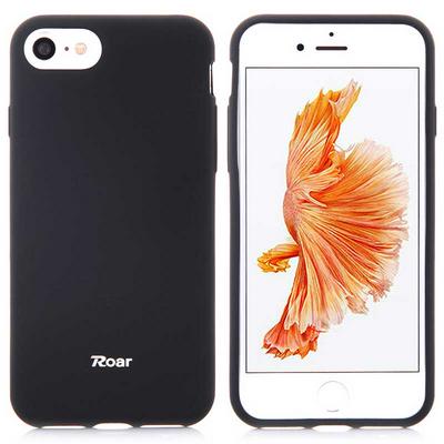 Roar All Day Colorful Jelly Series Soft TPU Back Cover Protective Case for iPhone 7 - Black