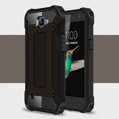 King Kong Armor 2 in 1 Detachable Hard PC + Soft TPU Back Cover Case for LG K4 / K120E / K130E / K121 - Dark Brown