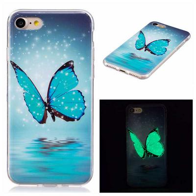Noctilucent IMD Soft TPU Back Cover Case for iPhone 7 - Butterfly