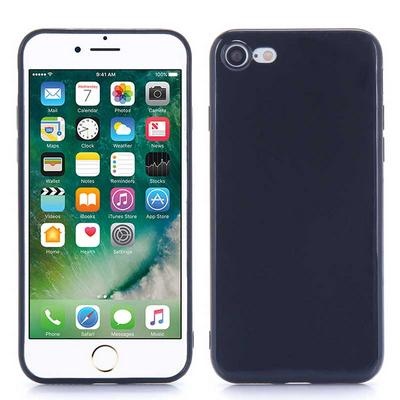 Solid Color Series Soft TPU Back Cover Case for iPhone 7 - Black 