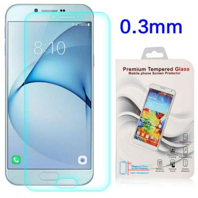 Anti Scratch 0.3mm Arc Face Full Screen Transparent Tempered Glass Screen Protector Film for Samsung Galaxy A8 (2016) / A810YZ