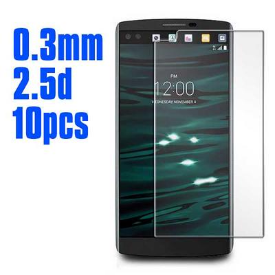 No Package 10pcs 0.3mm 2.5D Arc Edge AGC Japan Toyo Glue Tempered Glass Film for LG V10 / H900 / H901 / VS990