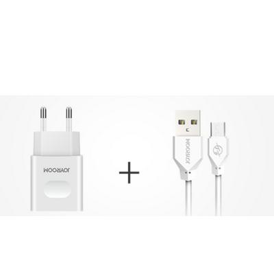 Joyroom L-L221 UM2 USB Port 2A Quick Charging Power Adapter Travel Wall Charger EU Plug with Micro 5 Pin Cable for iPhone 7 Smartphone Huawei P10 Lite