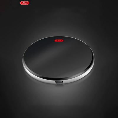 XO-WX001 9V High Voltage Thinner Portable 3D Arc Polishing Process Qi Wireless Charger Fast Charging Pad for iPhone 8 / X / Samsung Galaxy S8 - Black 