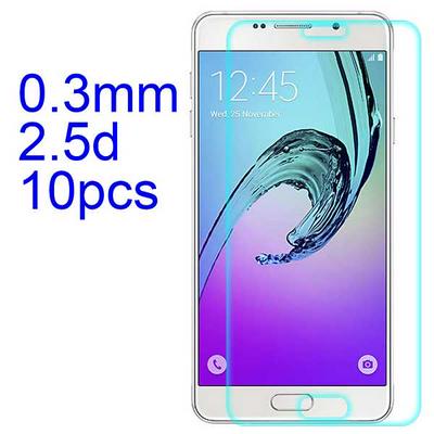 10Pcs 0.3mm 2.5D AGC Material Tempered Glass with Toyo Glue Electroplating Fingerprint Coating Screen Protector for Samsung Galaxy A7 2016 