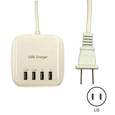 Universal US Plug with 4 Ports USB 20W Wall Charger Power Adapter for All phones & tablets & Cameras & Other Digital Products 