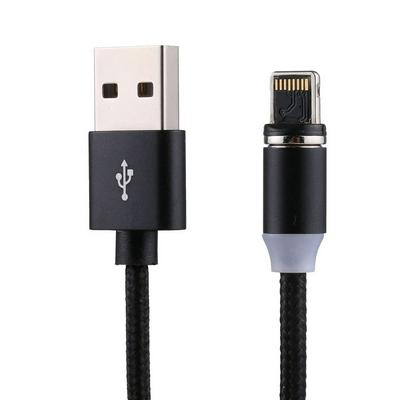 1m Weave Line USB to 8 Pin Magnetic Charging Cable for iPhone X / iPhone 8 & 8 Plus / iPhone 7 & 7 Plus / iPhone 6 & 6s & 6 Plus & 6s Plus / iPad - Black