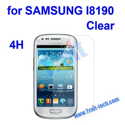 High Definition 4H Clear Screen Protectors for Samsung I8190 (Transparent)