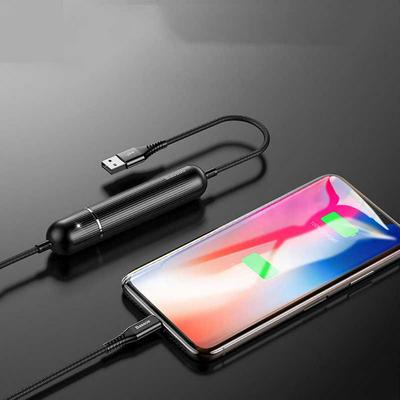 Baseus 2000mAh Power Bank 5V / 2.4A Combine with USB Cable Cable 1.2M Battery Powerbank + Telephone Cable