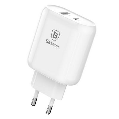 Baseus CCALL-BG02 Type-C PD Quick Charge USB Charger 32W EU Plug Adapter Universal 5V / 3A Travel PD Fast Charging For iPhone X