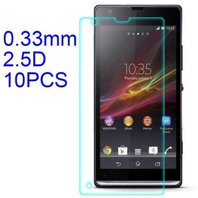 10Pcs 0.33mm 2.5D Lobo Material Tempered Glass with Korean Glue Screen Protector for Sony SP \ M35H \ M350T \ M350C \ XPeria SP 