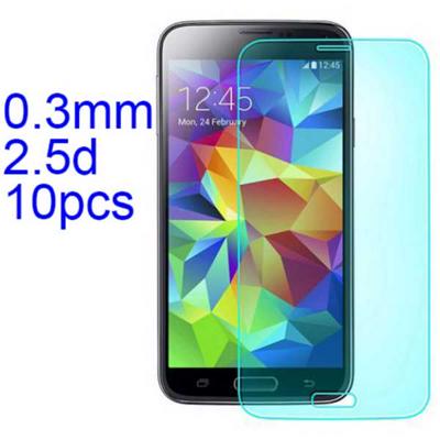 10Pcs 0.3mm 2.5D AGC Material Tempered Glass with Toyo Glue Electroplating Fingerprint Coating Screen Protector for Samsung Galaxy S5 (I9600/ G900)