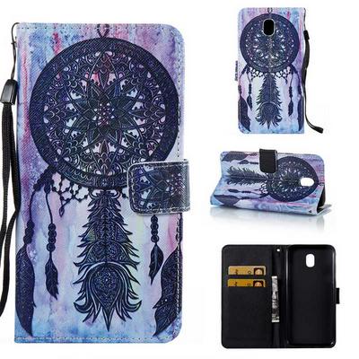 Colored Painting PU Leather + Soft TPU with Magnetic Buckle Stand and Card Slots Protector Case for Samsung Galaxy J5 (2017) Europe - Dreaming Catcher