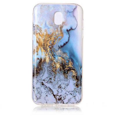 Marble Pattern Ultrathin IMD Soft TPU Back Cover Case for Samsung Galaxy J5 (2017) Europe - Blue Gold