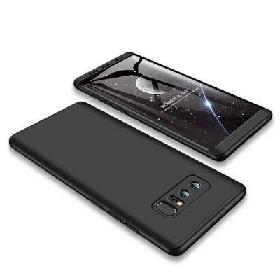 Three-Stage Style Full Coverage Detachable Frosted Shockproof Hard PC Back Cover Protective Case for Samsung Galaxy Note 8 - Black