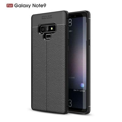 Skin Pattern PU Leather Coated Soft TPU Back Cover Case for Samsung Galaxy Note 9 - Black