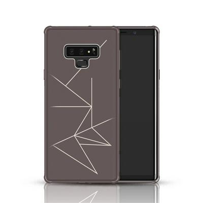 Anti-Slip Texture Design Sweatproof Anti-Fingerprint Anti-Drop Car Magnet Adsorption Soft TPU Back Cover Protective Case for Samsung Galaxy Note 9 - Coffee