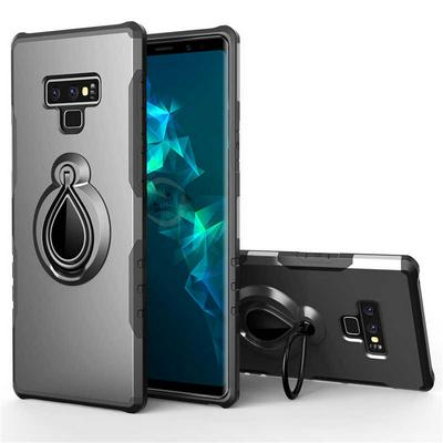 2 in 1 Detachable Anti-Drop with 360 Degree Water Drop Shape Kickstand Hard PC + Soft TPU Hybrid Back Cover Protective Case for Samsung Galaxy Note 9 - Dark Grey