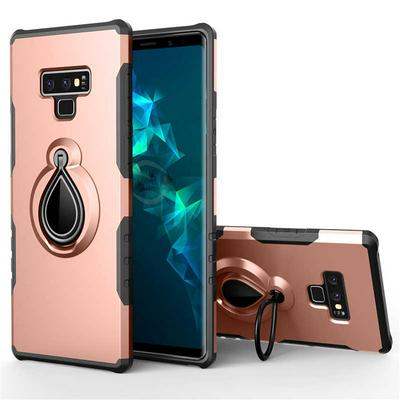 2 in 1 Detachable Anti-Drop with 360 Degree Water Drop Shape Kickstand Hard PC + Soft TPU Hybrid Back Cover Protective Case for Samsung Galaxy Note 9 - Rose Gold