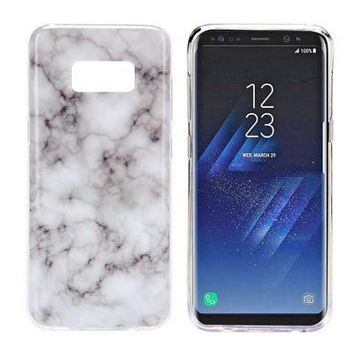 Marble Pattern Soft TPU Back Cover Case for Samsung Galaxy S8 / G9500 - White 