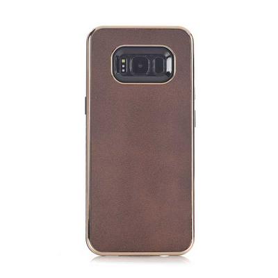 Detachable 2 in 1 PU Leather Coated Hard PC + TPU Back Cover Case for Samsung Galaxy S8 / G9500 - Brown