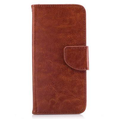 Card Holder Slots Wallet Style with Magnetic Buckle PU Leather + Soft TPU Case for Samsung Galaxy S8 / G9500 - Brown