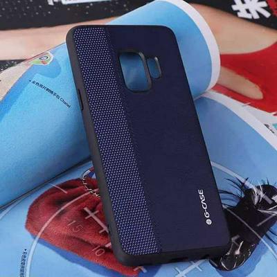 G-case Earl Series PU Leather Coated Hard PC + TPU Protector Back Cover Case for Samsung Galaxy S9 - Blue