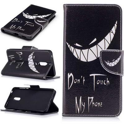 Color Painting Wallet Style PU Leather + Soft TPU Card Holder with Stand and Magnetic Buckle Case for Nokia 6 - Evil Smile