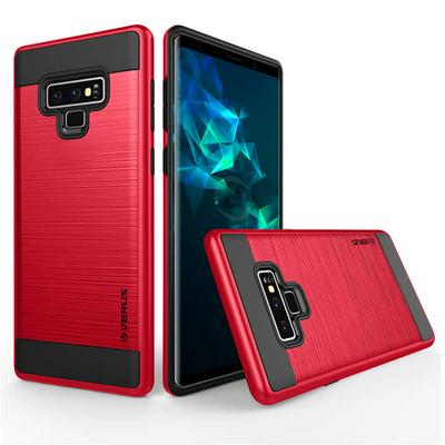 VERUS Brushed Armor 2 in 1 Detachable Shockproof Hard PC + Soft TPU Hybrid Back Cover Protective Case for Samsung Galaxy Note 9 - Red
