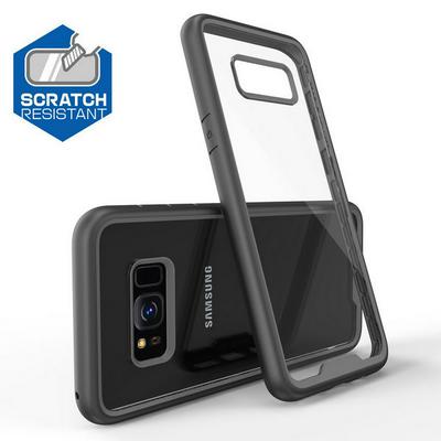 Scratch Resistance High Transparent Acrylic PC + TPU Back Cover Case for Samsung Galaxy S8 / G9500 - Black