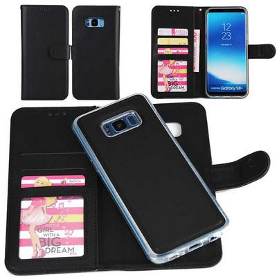 Small Sheep Pattern 2 in 1 PU Leather + Detachable Magnetic Suction Soft TPU Card Slots with Picture Frame and Magnetic Buckle Wallet Case for Samsung Galaxy S8 / G9500 - Black