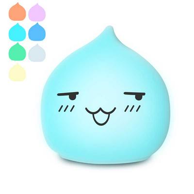 Waterdrop Silicon Night Light LED Colorful Changing Night Light Sensitive Tap Control Christmas Gift for Baby Child