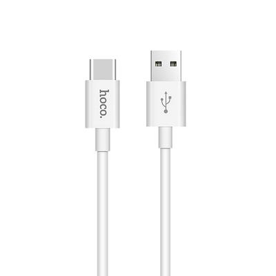 HOCO X23 Skilled USB to Type-C 1m TPE Braid ABS Connector Charging Data Cable for Android Devices with Type-C Interface - White